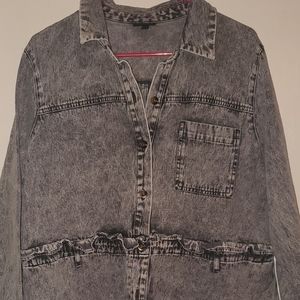 Who what wear  Acid Wash Distressed Denim dress